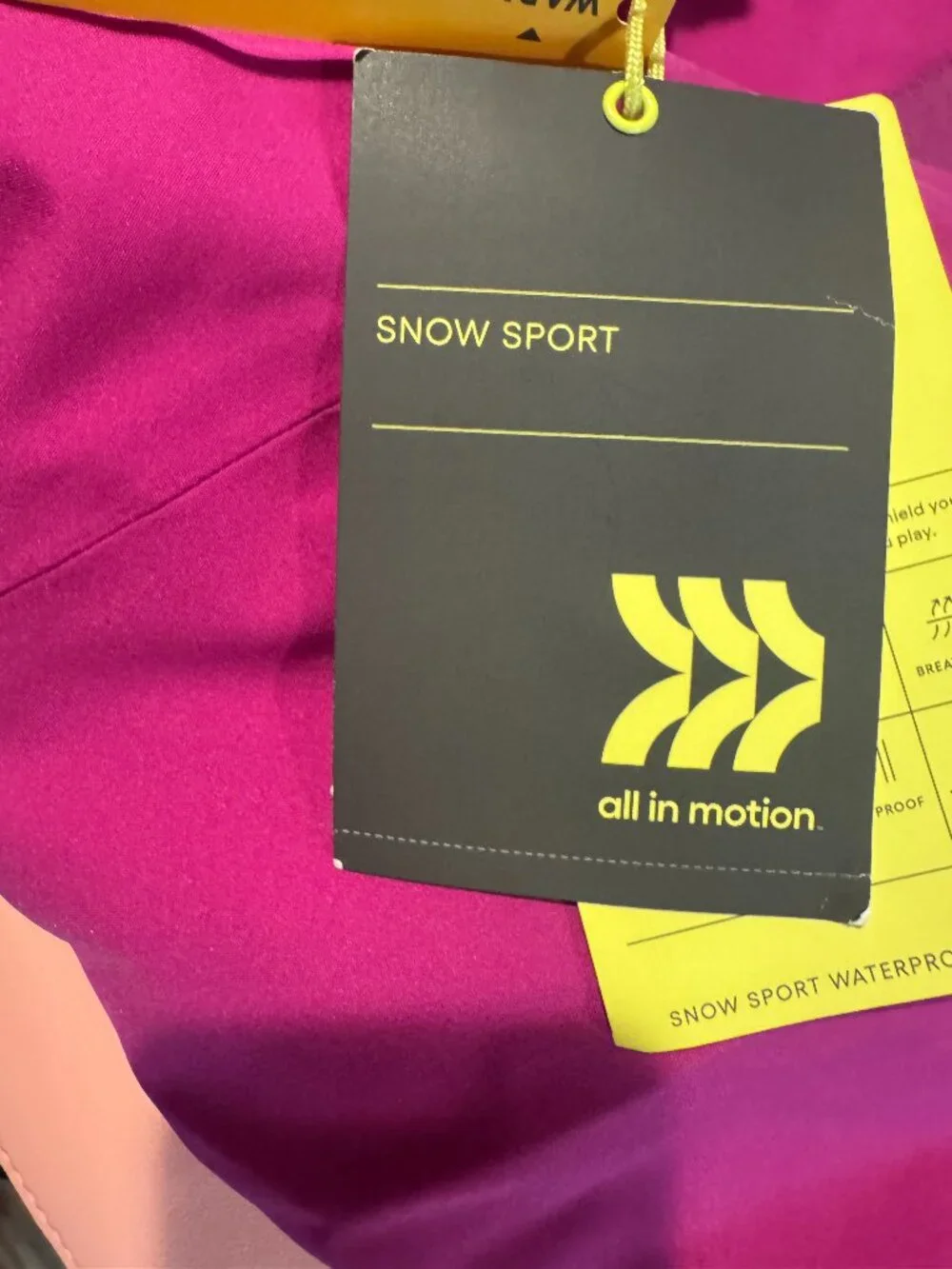 All In Motion Snow Pink Bib Girls size XL 14 Brand New